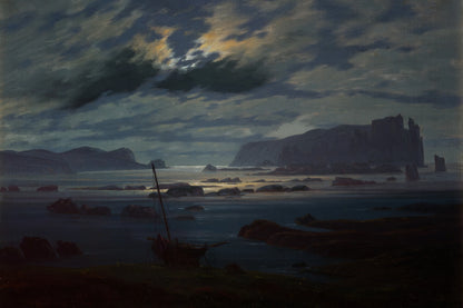 Tableau Mer du Nord au clair de lune de Friedrich - impression sur toile, format M