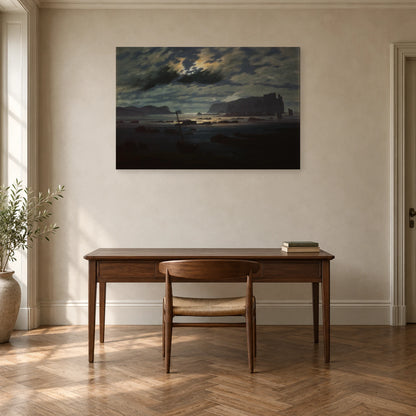 Tableau Mer du Nord au clair de lune de Friedrich dans un bureau - Art Virtuoso