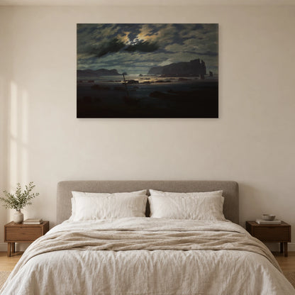 Tableau Mer du Nord au clair de lune de Friedrich dans une chambre - Art Virtuoso
