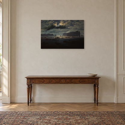 Tableau Mer du Nord au clair de lune de Friedrich dans une entrée ou un couloir - Art Virtuoso