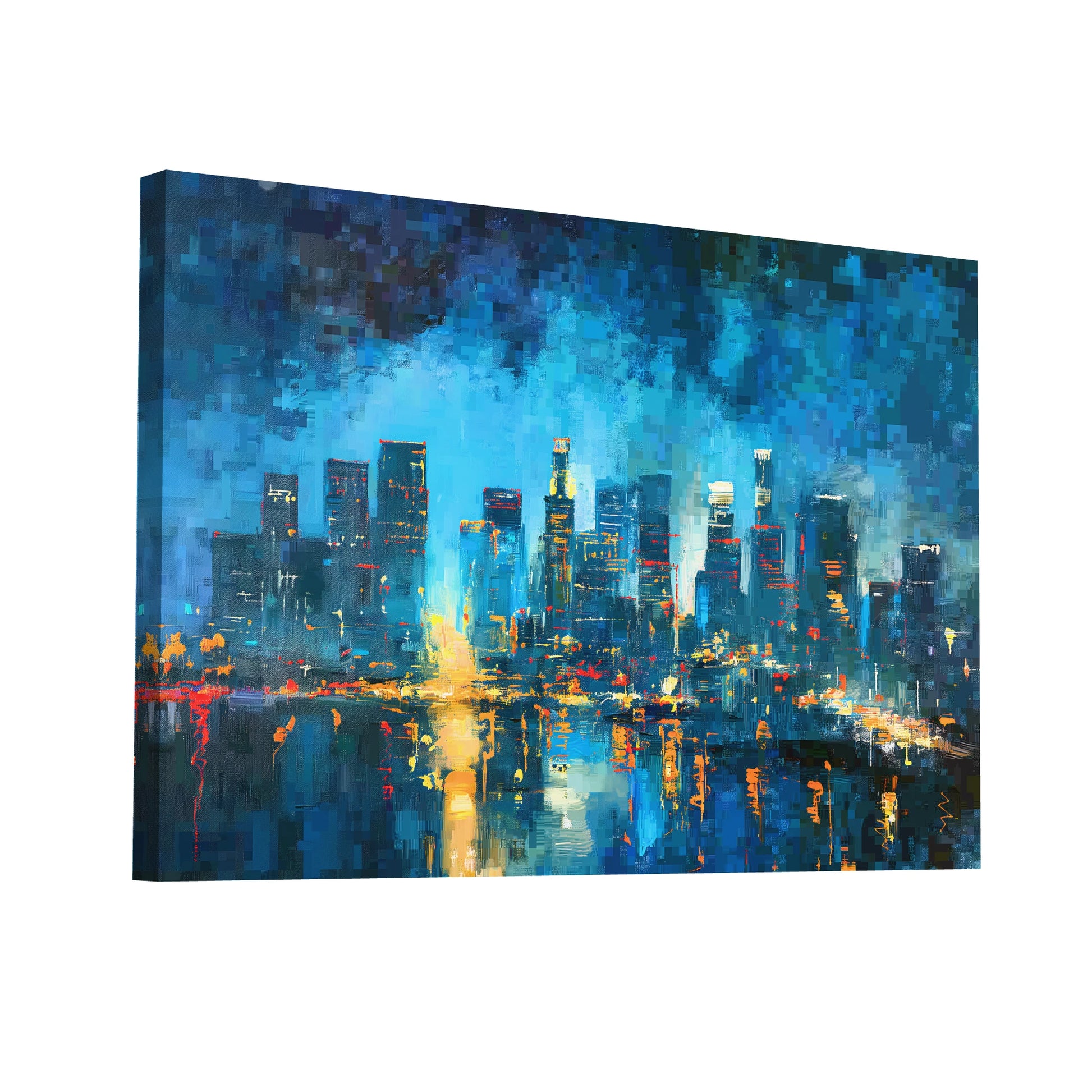 Product Hero 3D WebP Tableau Métropole Nocturne - Art Virtuoso