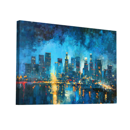 Product Hero 3D WebP Tableau Métropole Nocturne - Art Virtuoso