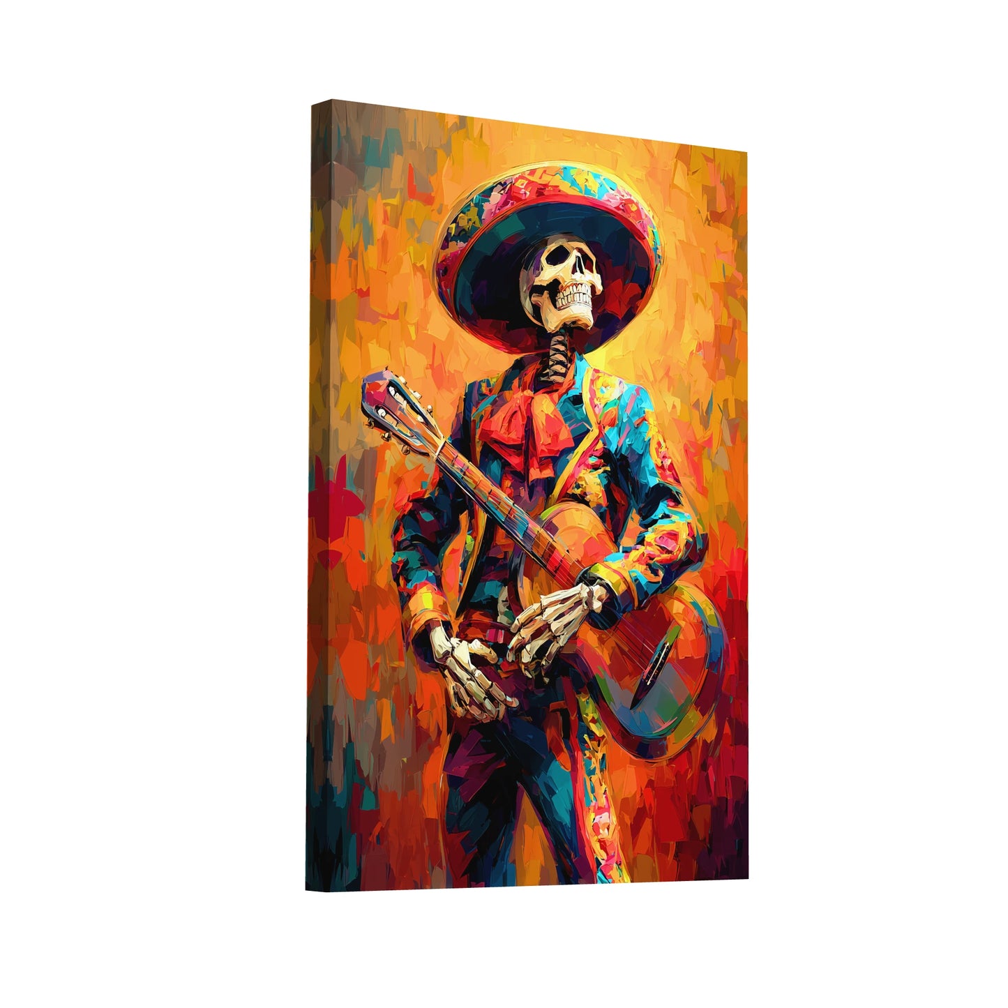 Product Hero 3D WebP Tableau Mexicain Mariachi de la Muerte – Musique Sacrée - Art Virtuoso