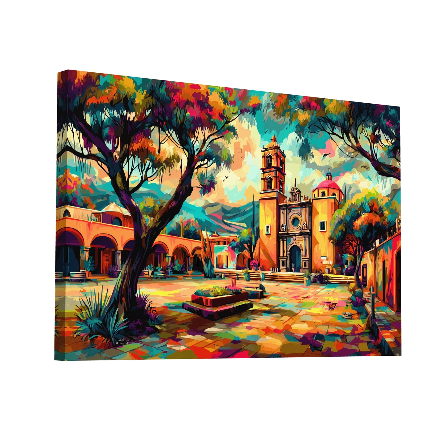 Product Hero 3D WebP Tableau Mexico - Place Paisible - Art Virtuoso