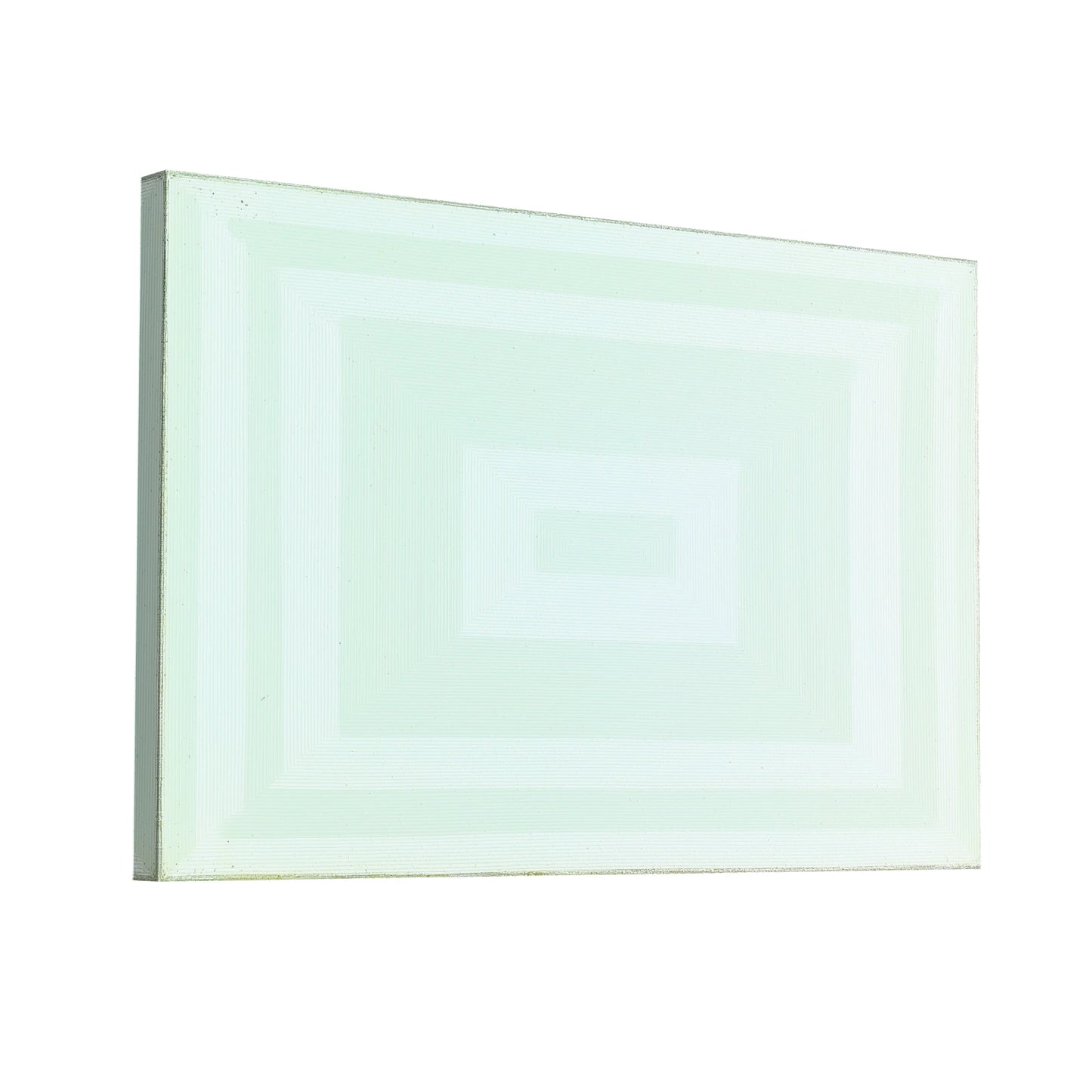 Product Hero 3D WebP Tableau Minimaliste aux Rectangles Concentriques Vert Pale - Art Virtuoso