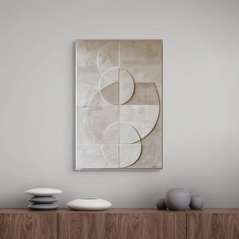 Tableau Minimaliste Blanc sur toile