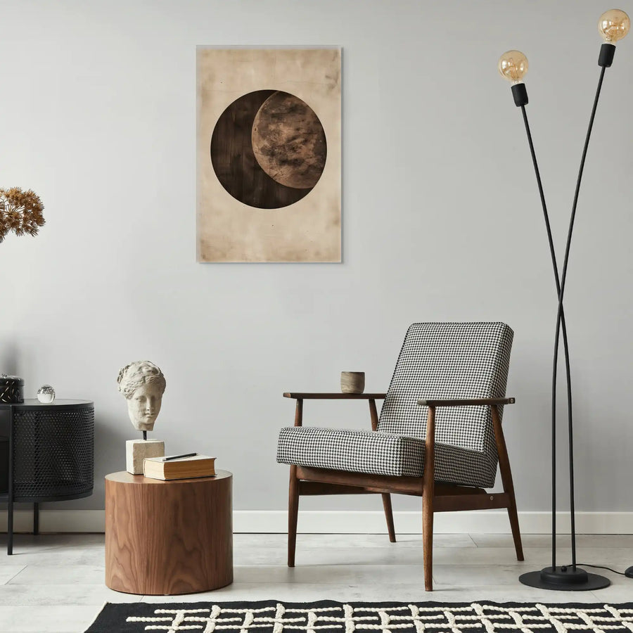 Minimalistisches Wandbild Braun