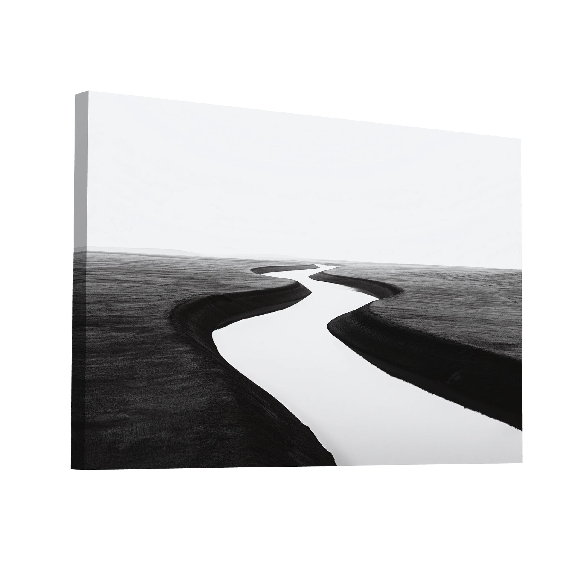Product Hero 3D WebP Tableau Minimaliste Noir et Blanc - Art Virtuoso