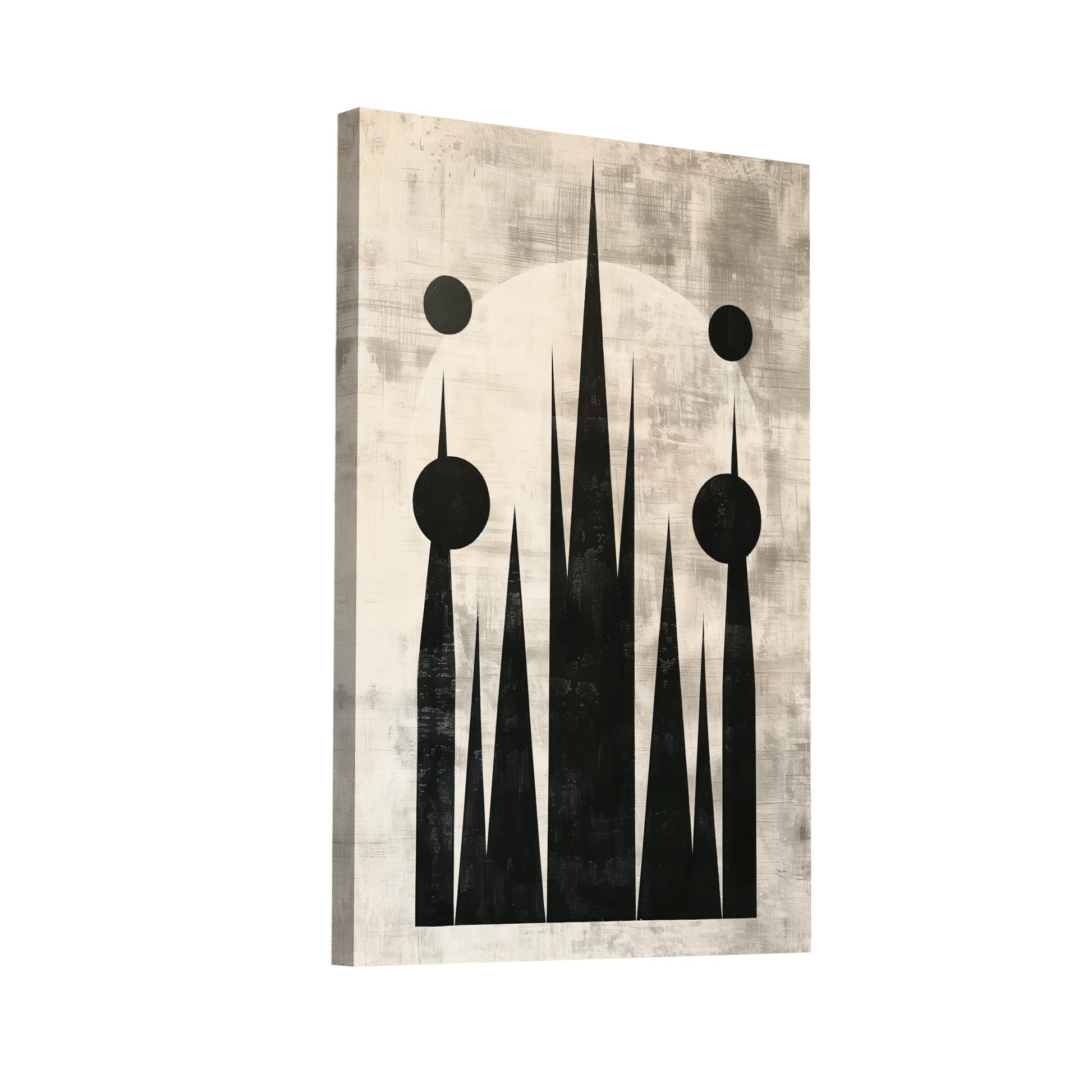 Product Hero 3D WebP Tableau Minimaliste Noir et Beige - Art Virtuoso