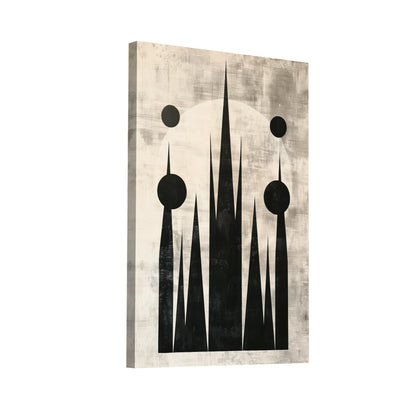 Product Hero 3D WebP Tableau Minimaliste Noir et Beige - Art Virtuoso