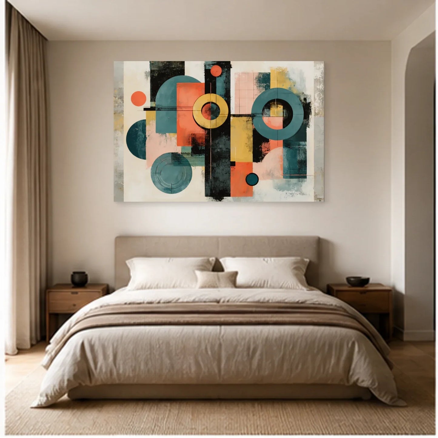 Tableau Moderne Design pour Salon - Équilibre Graphique dans une chambre - Art Virtuoso