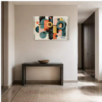 Tableau Moderne Design pour Salon - Équilibre Graphique dans une entrée ou un couloir - Art Virtuoso