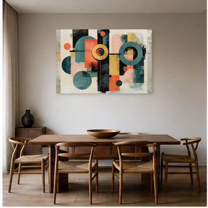 Tableau Moderne Design pour Salon - Équilibre Graphique dans une salle à manger - Art Virtuoso