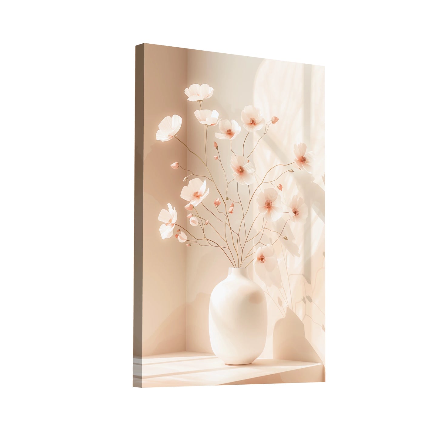 Product Hero 3D WebP Tableau Moderne - Fleurs & Sérénité - Art Virtuoso