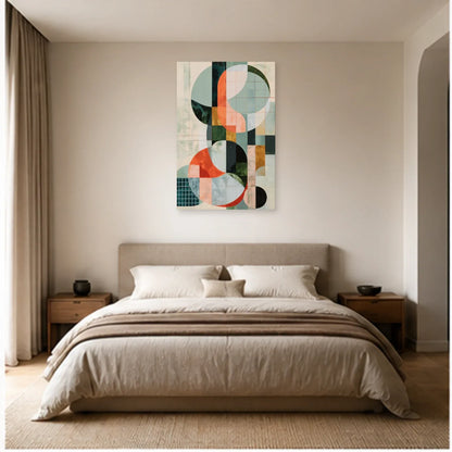 Tableau Moderne pour Chambre à Coucher - Calme Géométrique dans une chambre - Art Virtuoso