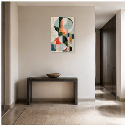 Tableau Moderne pour Chambre à Coucher - Calme Géométrique dans une entrée ou un couloir - Art Virtuoso