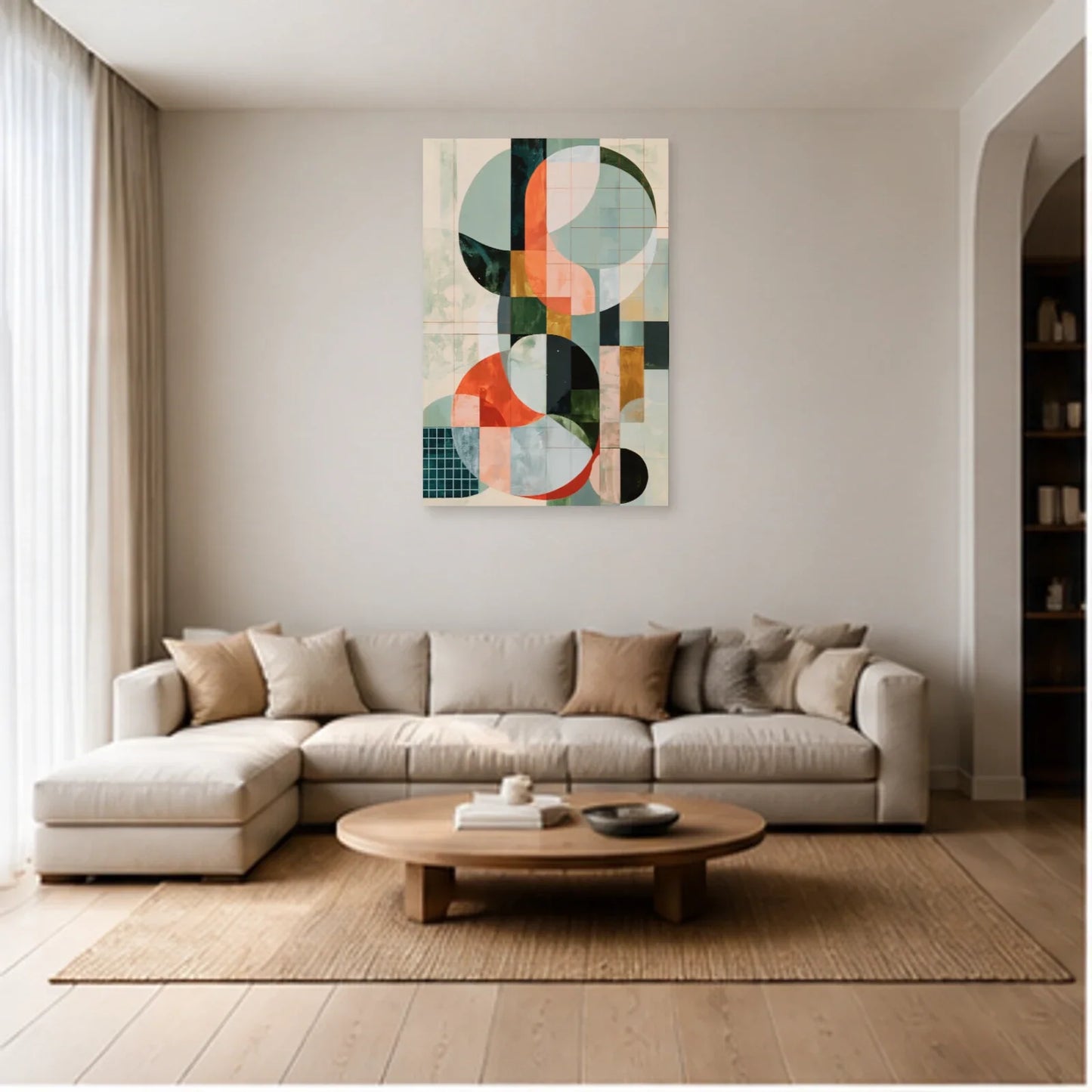 Tableau Moderne pour Chambre à Coucher - Calme Géométrique dans un salon - Art Virtuoso