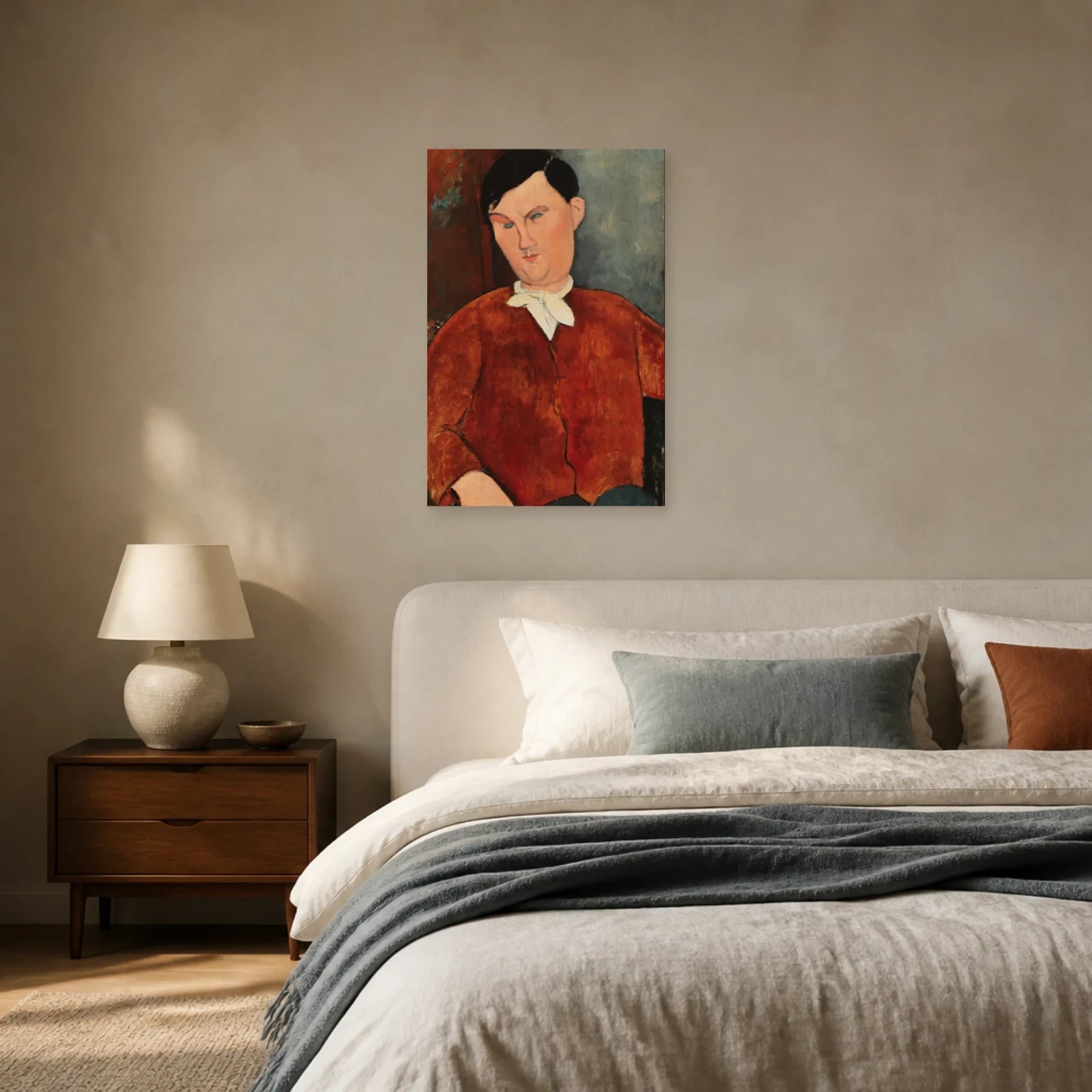 Tableau Monsieur Deleu – Amedeo Modigliani dans une chambre - Art Virtuoso