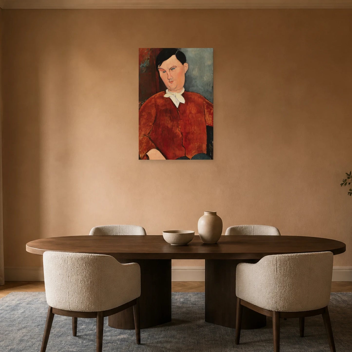 Tableau Monsieur Deleu – Amedeo Modigliani dans une salle à manger - Art Virtuoso