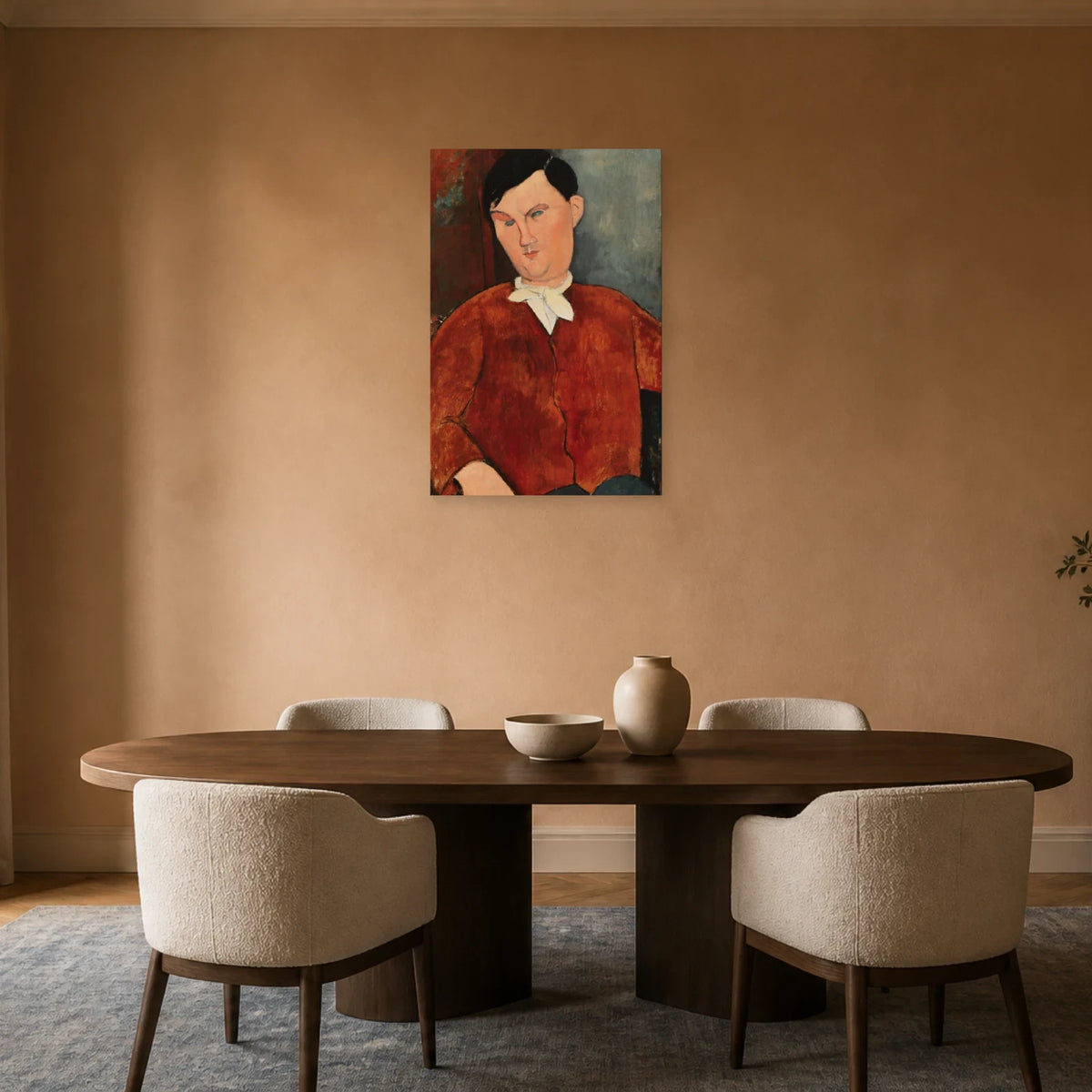 Tableau Monsieur Deleu – Amedeo Modigliani dans une salle à manger - Art Virtuoso