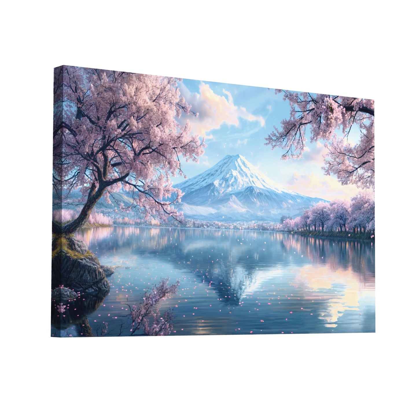 Product Hero 3D WebP Tableau Mont Fuji - Reflet Paisible - Art Virtuoso