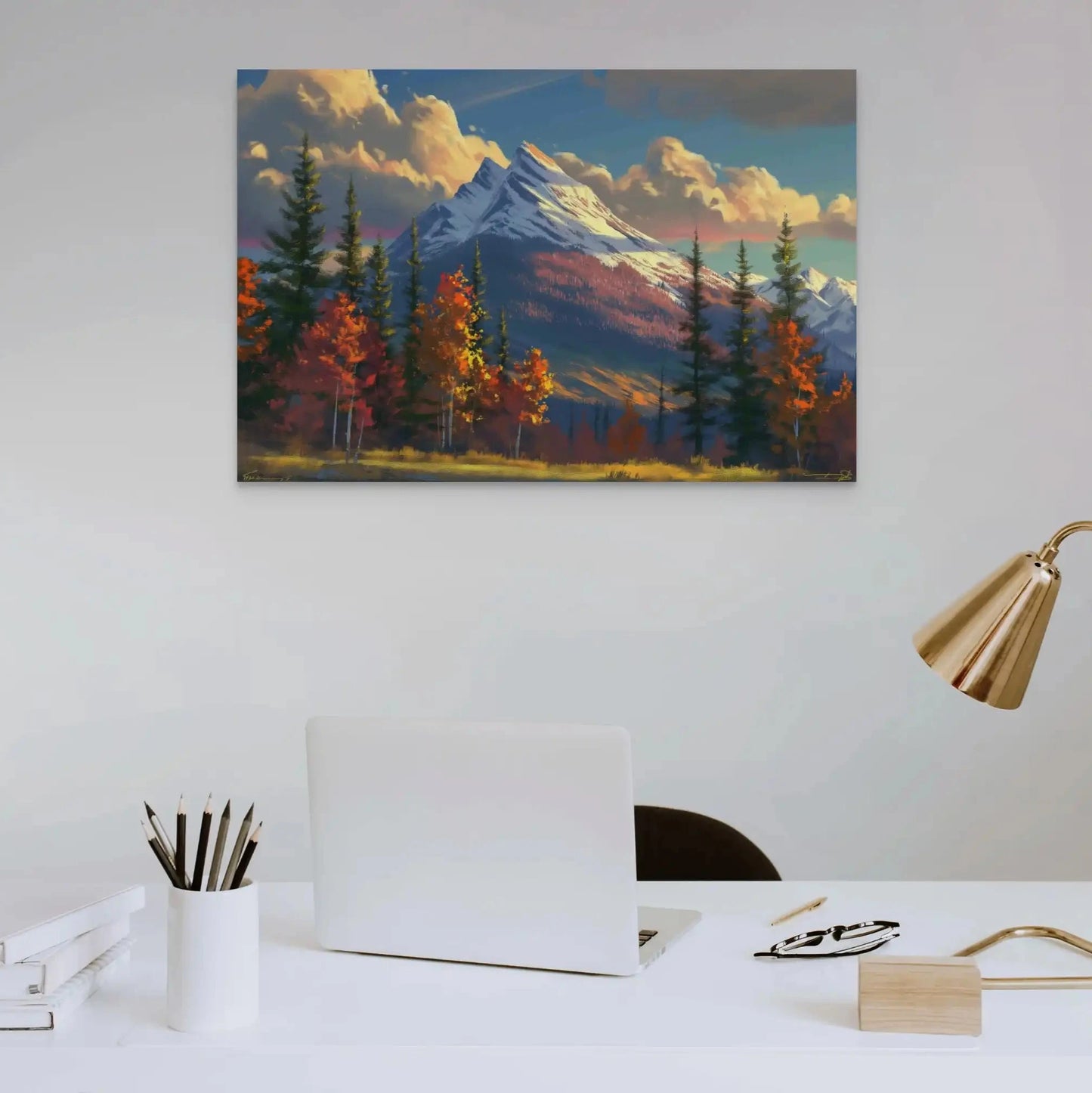 Tableau Montagne - Automne Enchanté Affiches, reproductions et œuvres graphiques Art Virtuoso