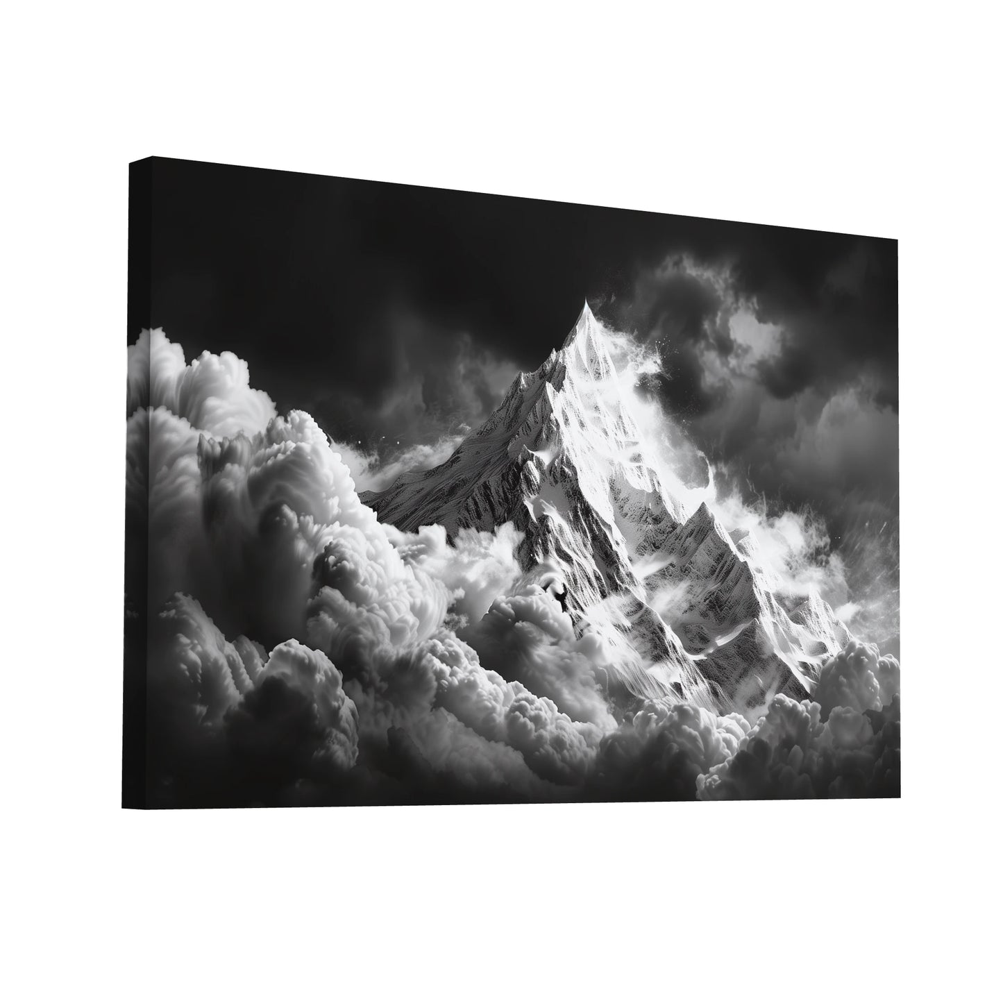 Product Hero 3D WebP Tableau Montagne Noir et Blanc - Art Virtuoso