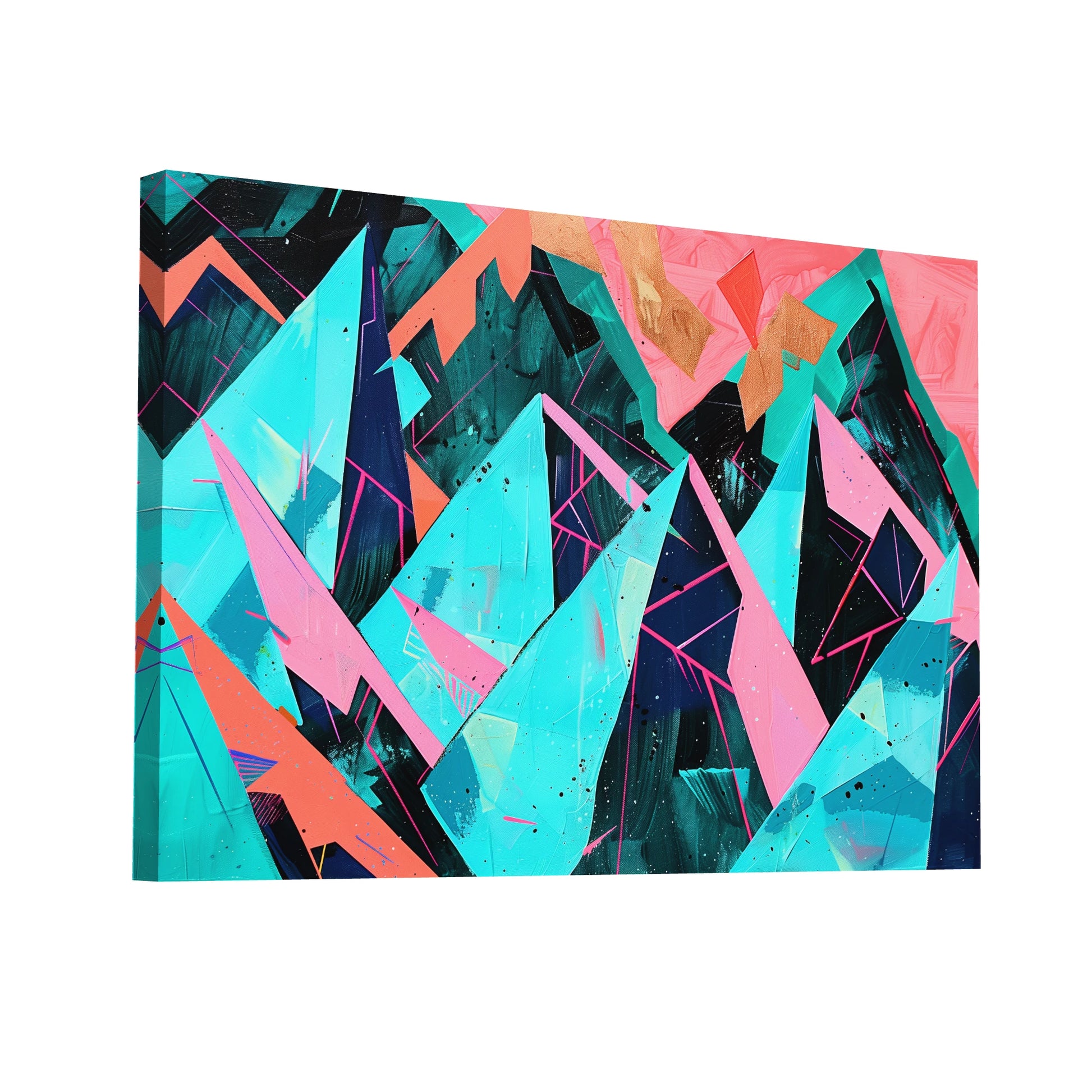 Product Hero 3D WebP Tableau Montagne Pyrenees Abstrait - Art Virtuoso