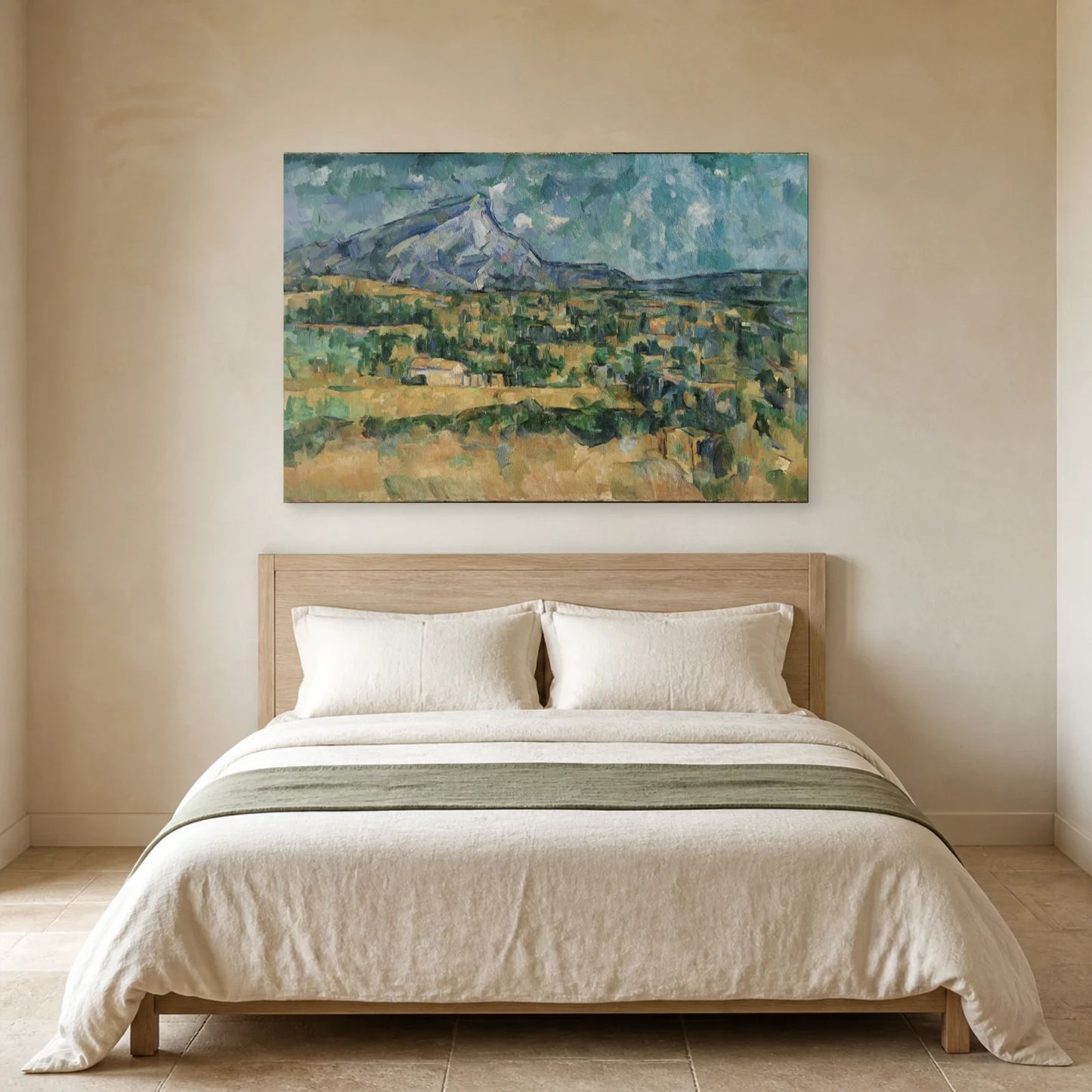 Tableau La Montagne Sainte-Victoire – Paul Cézanne dans une chambre - Art Virtuoso