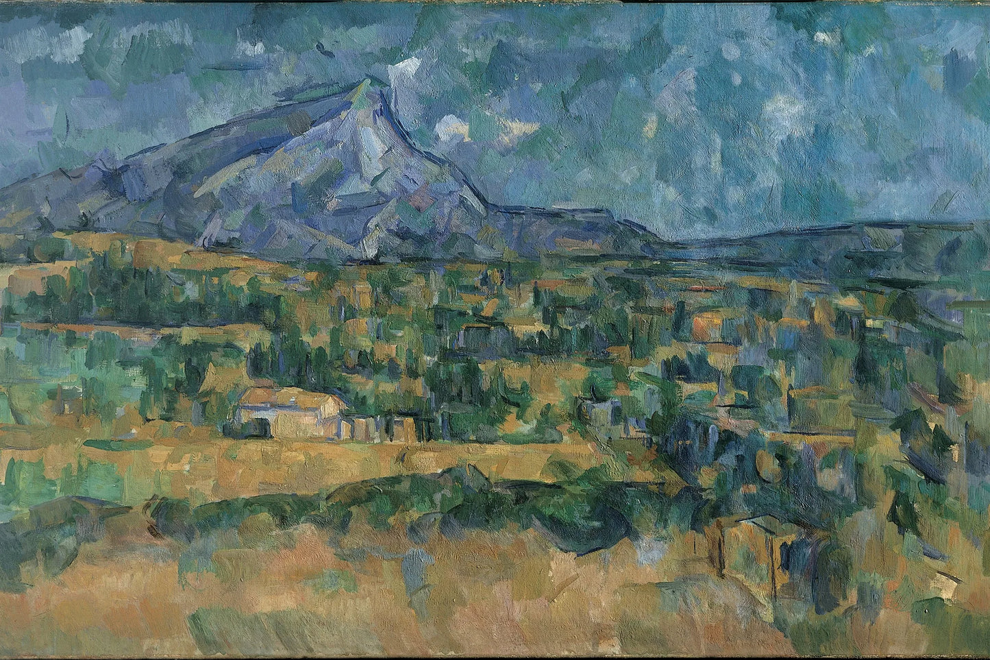Toile panoramique Mont Sainte-Victoire sous un ciel bleu – format XL