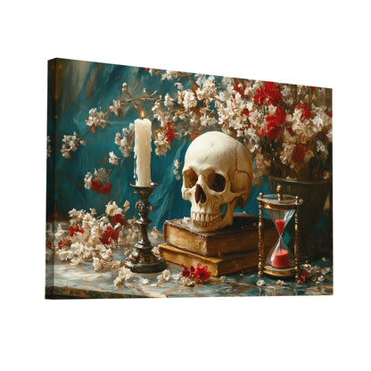 Product Hero 3D WebP Tableau Mort Baroque : Vanité Fleurie - Art Virtuoso