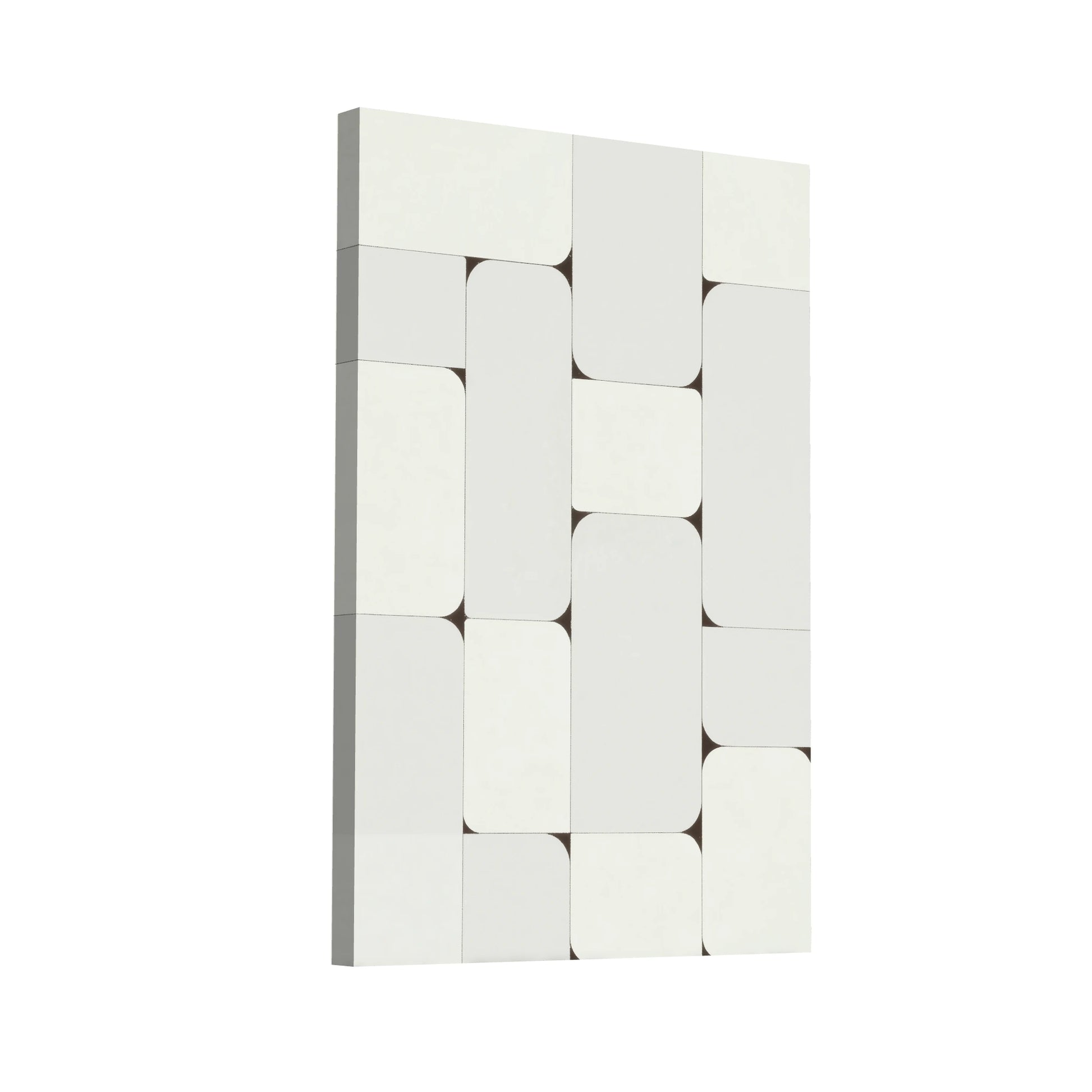 Product Hero 3D WebP Tableau Motif Modulaire Minimaliste aux Formes Arrondies - Esprit Mid-Century - Art Virtuoso