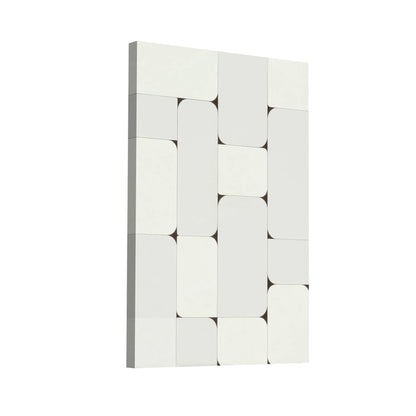 Product Hero 3D WebP Tableau Motif Modulaire Minimaliste aux Formes Arrondies - Esprit Mid-Century - Art Virtuoso