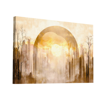 Product Hero 3D WebP Tableau Motifs Scandinaves : Arches d'Or - Art Virtuoso