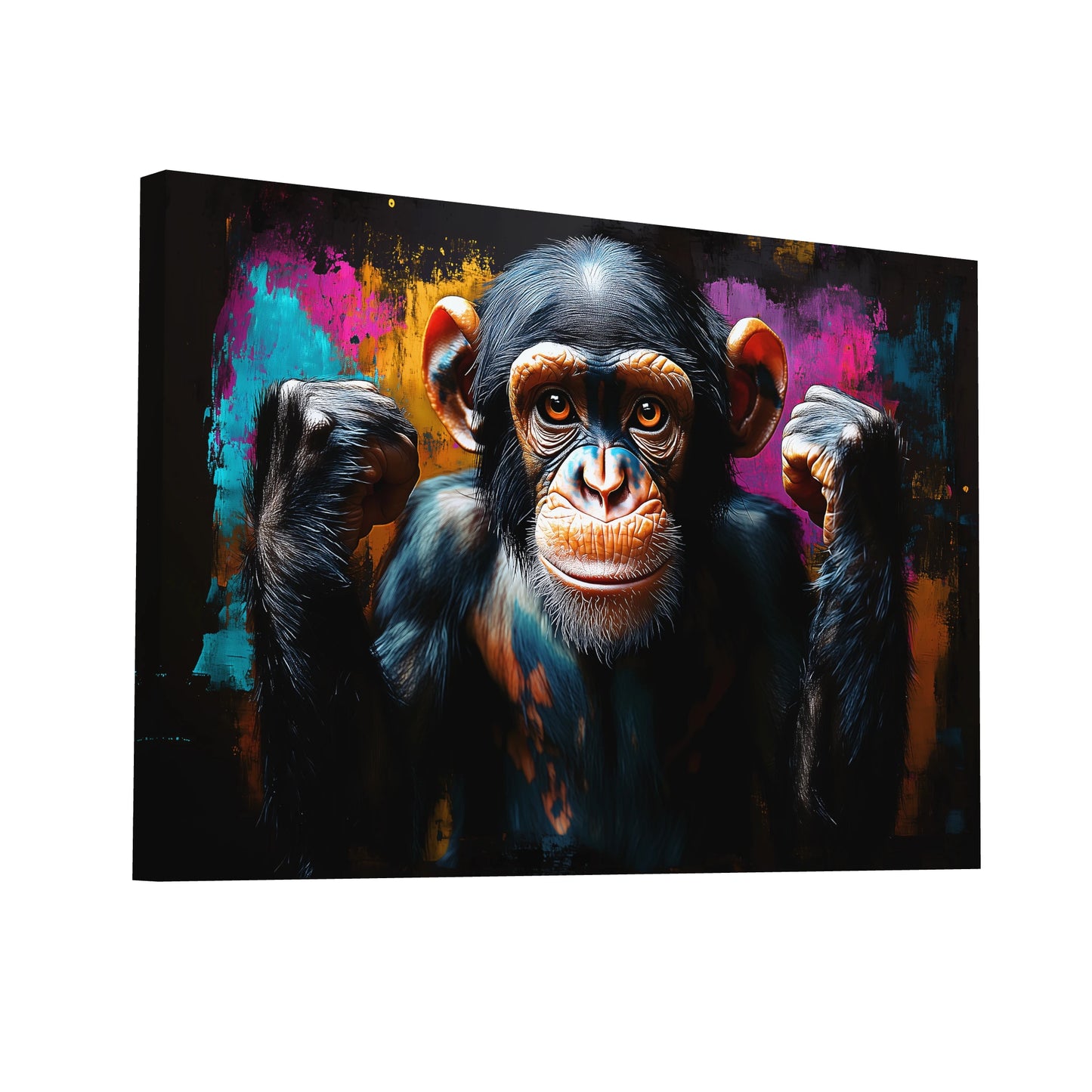 Product Hero 3D WebP Tableau Mural Singe : Champion de la Jungle - Art Virtuoso