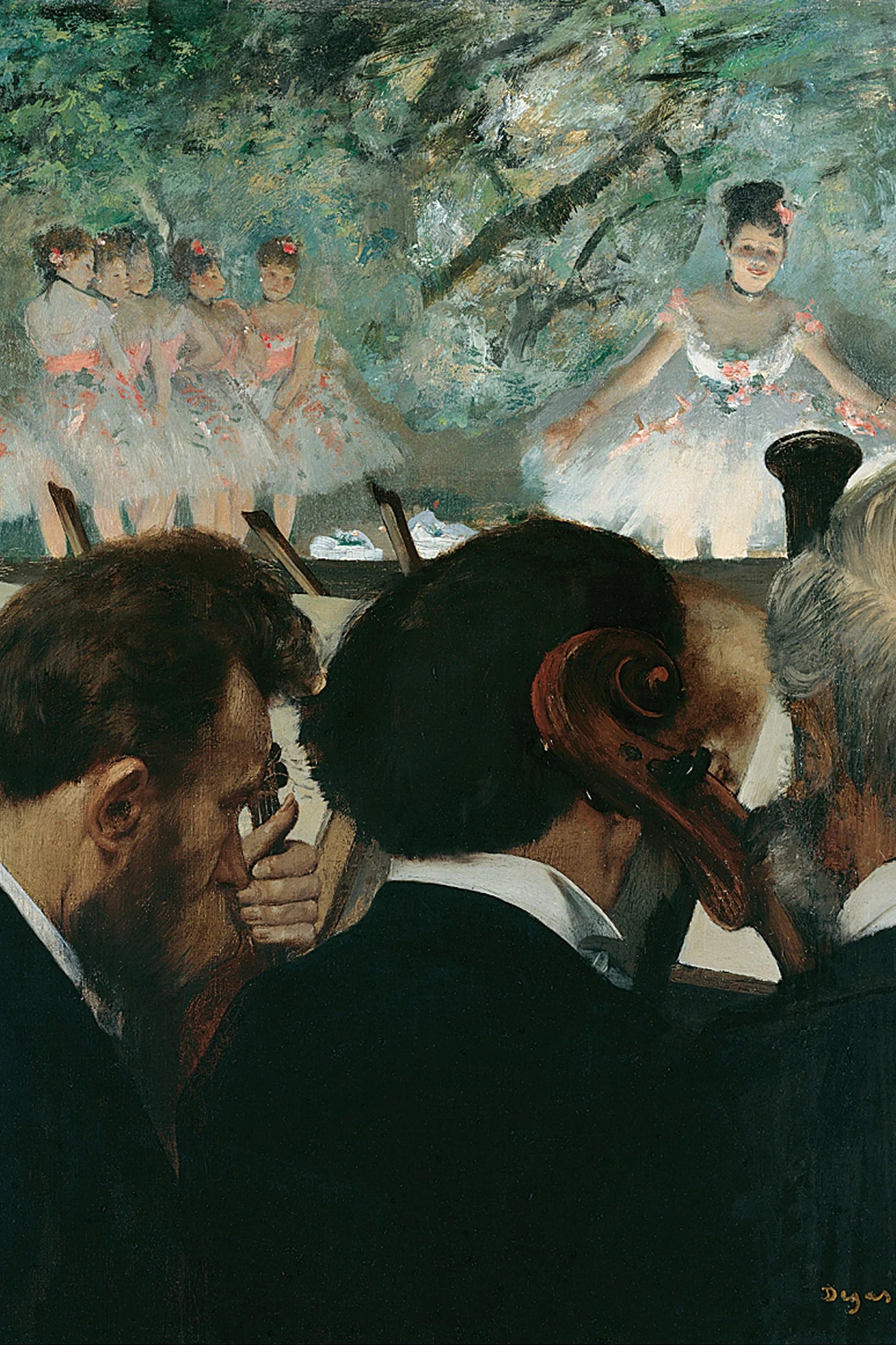 Tableau Musiciens à l’orchestre – Edgar Degas - impression sur toile, format L