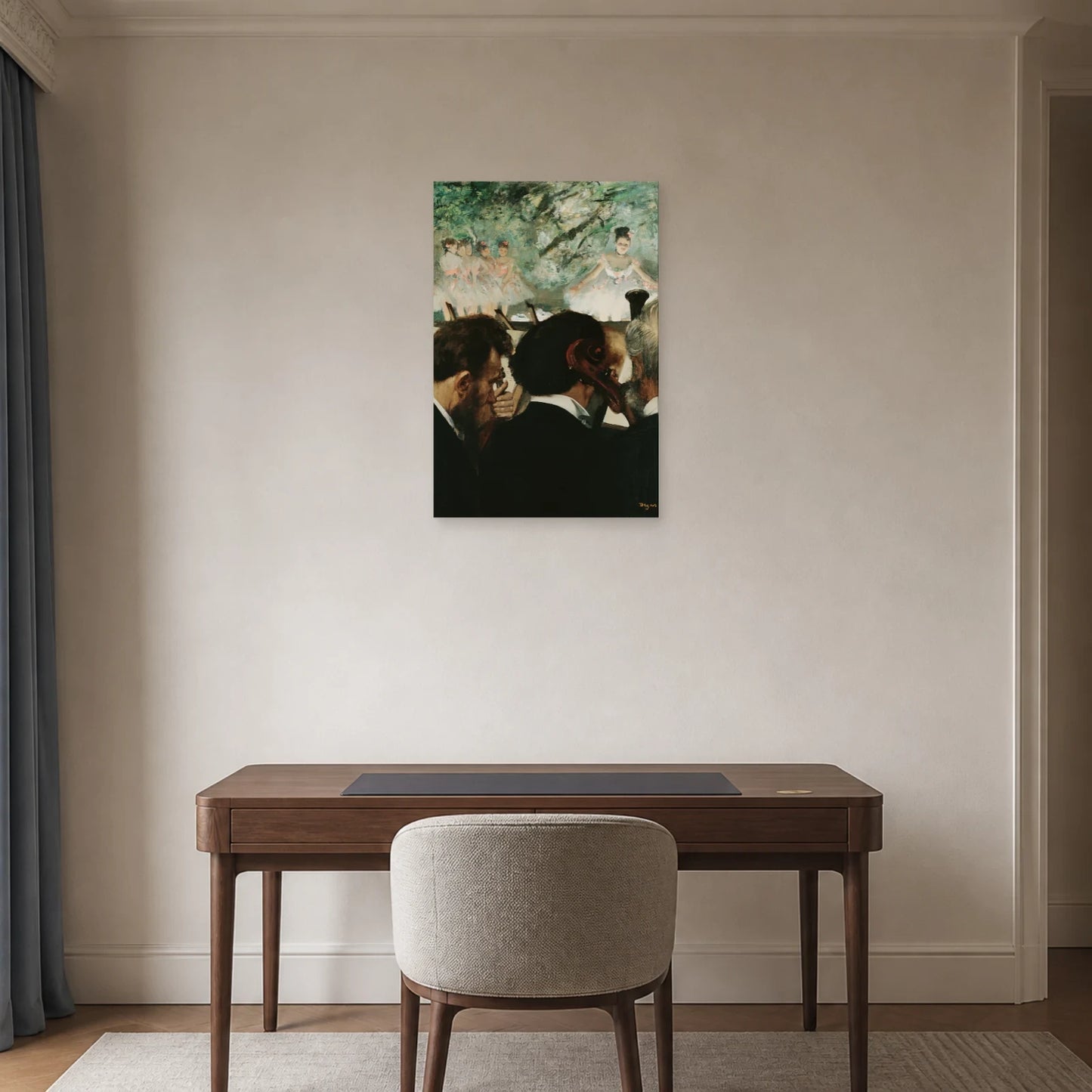 Tableau Musiciens à l’orchestre – Edgar Degas dans un bureau - Art Virtuoso