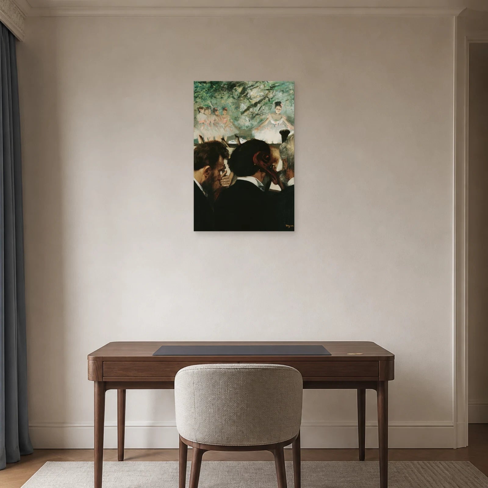 Tableau Musiciens à l’orchestre – Edgar Degas dans un bureau - Art Virtuoso