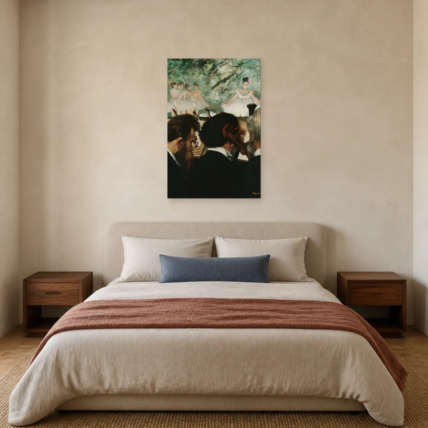 Tableau Musiciens à l’orchestre – Edgar Degas dans une chambre - Art Virtuoso
