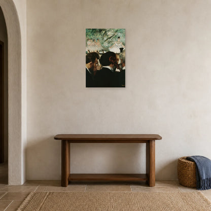 Tableau Musiciens à l’orchestre – Edgar Degas dans une entrée ou un couloir - Art Virtuoso