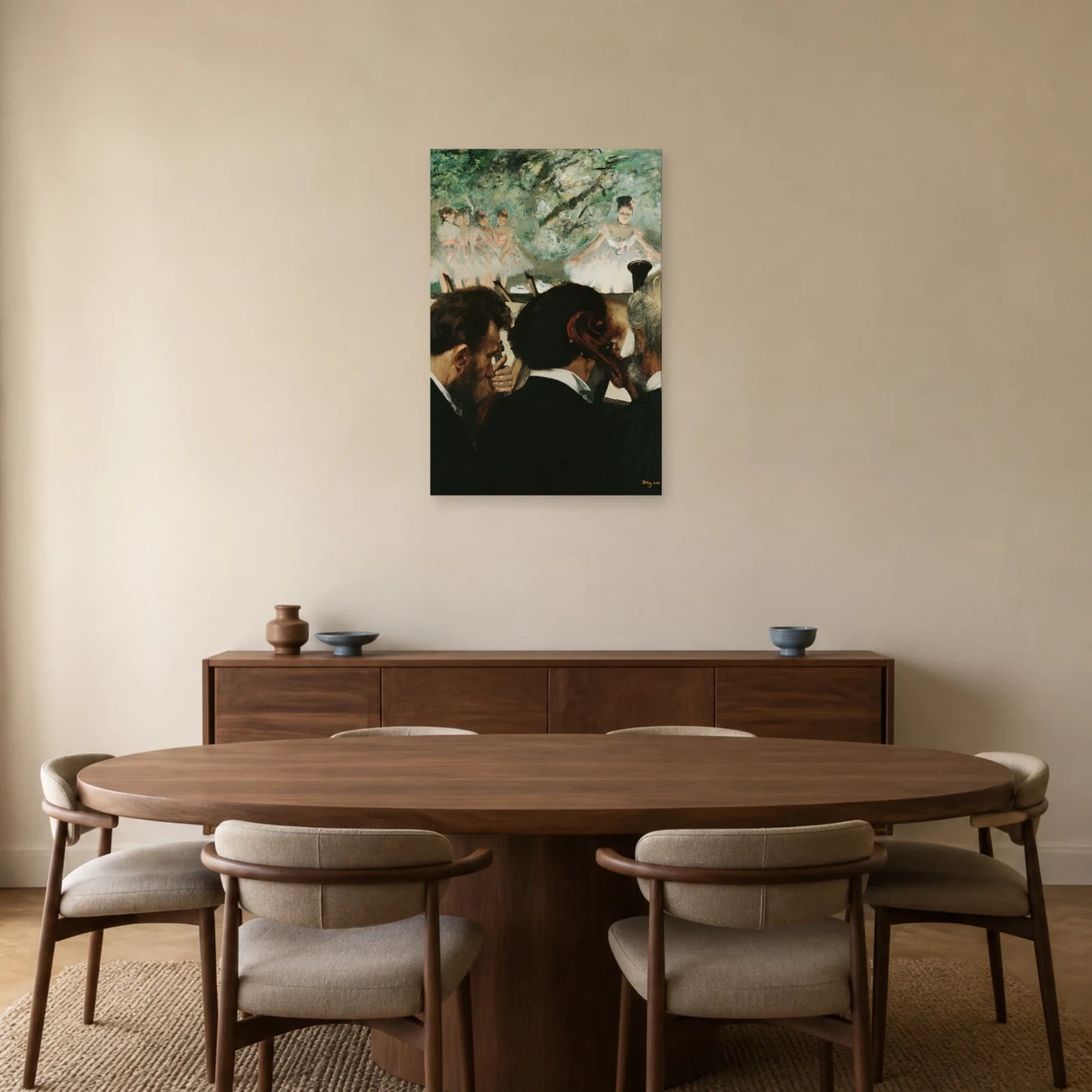 Tableau Musiciens à l’orchestre – Edgar Degas dans une salle à manger - Art Virtuoso