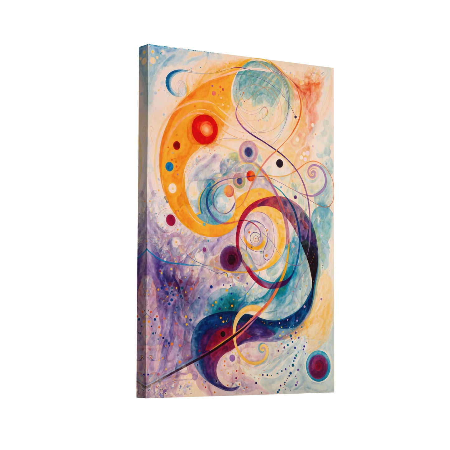 Product Hero 3D WebP Tableau Musique Abstrait - Symphonie Style Kandinsky - Art Virtuoso
