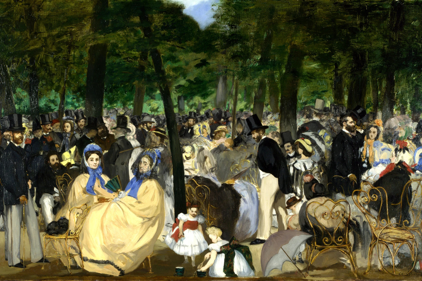 Tableau La Musique aux Tuileries – Édouard Manet - impression sur toile, format M
