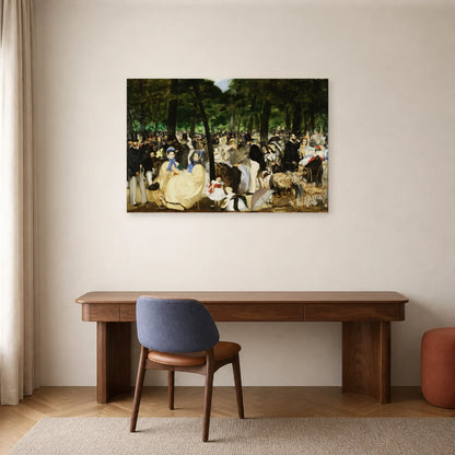 Tableau La Musique aux Tuileries – Édouard Manet dans un bureau - Art Virtuoso