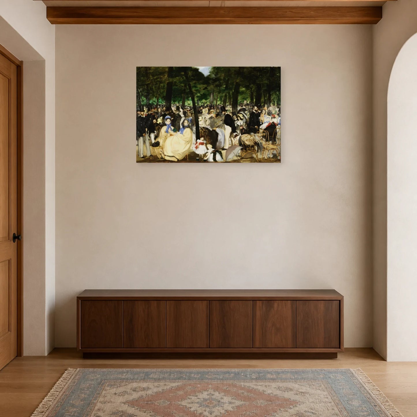 Tableau La Musique aux Tuileries – Édouard Manet dans une entrée ou un couloir - Art Virtuoso