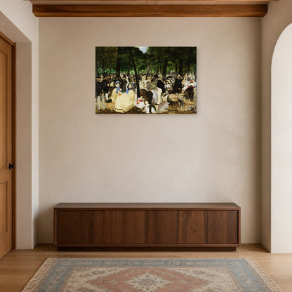 Tableau La Musique aux Tuileries – Édouard Manet dans une entrée ou un couloir - Art Virtuoso
