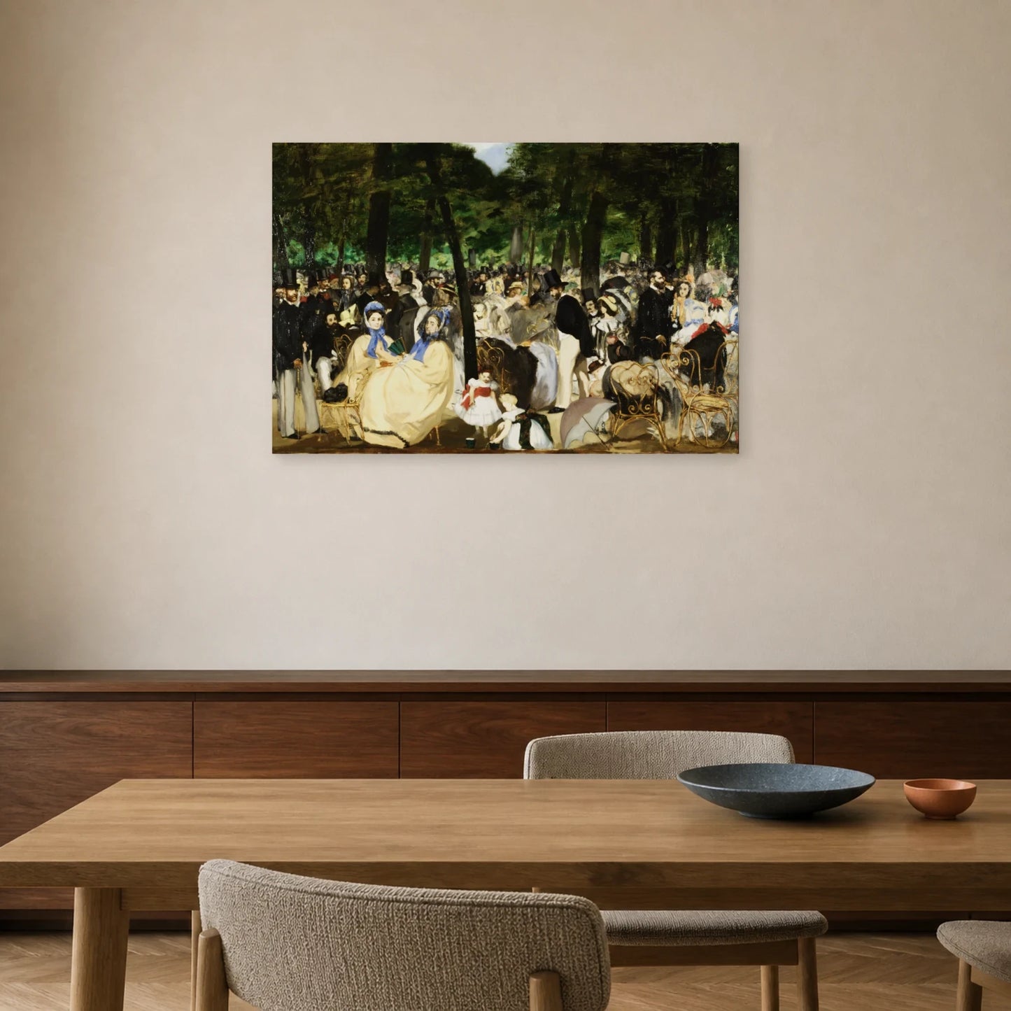 Tableau La Musique aux Tuileries – Édouard Manet dans une salle à manger - Art Virtuoso