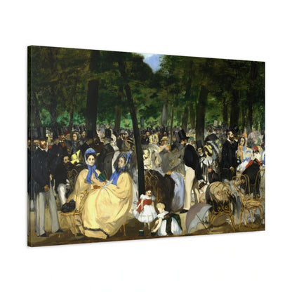 Tableau La Musique aux Tuileries – Édouard Manet - toile 3D avec bords imprimés - Art Virtuoso