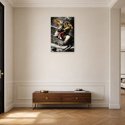 Tableau Napoléon moderne présenté dans une entrée théâtrale