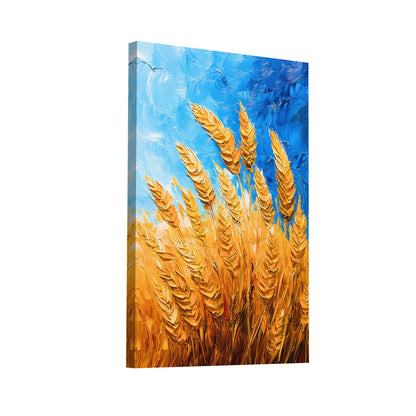 Product Hero 3D WebP Tableau Nature Blé - Harmonie de Couleurs Auréolées - Art Virtuoso